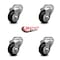 Service Caster 3.5 Inch Black Polyurethane Wheel Swivel Bolt Hole Caster Set SCC-BH20S3514-PPUB-BLK-4 - alternate 3